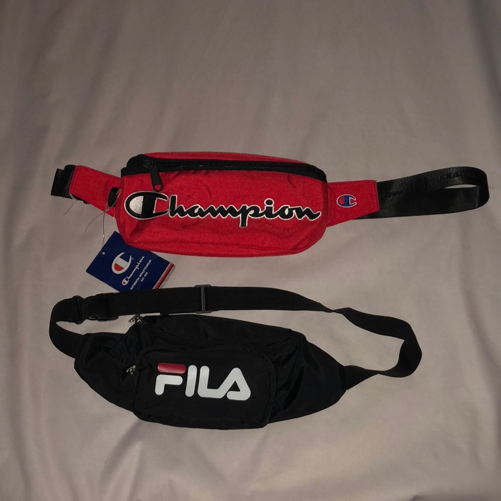 Champion and Fila fanny pack